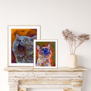 Custom DIGITAL PAINTING Cat Portrait — from photo — digital painting — pet portrait — Pet art — Cat art — pet memorial— kitty — kitten
