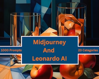1000 Midjourney and Leonardo AI Prompts, 20 Categories. (Digital Art, AI Art, Generate AI Images, Ready to Use, Copy and Paste)