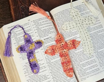 Crochet Cross Book Mark
