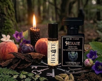 HEKATE Dark Ritual Perfume Crossroads Ritual Oil Dark Peach and Plum Peony Violet Leather and Deep Patchouli | Shadow Work Velvet Scent