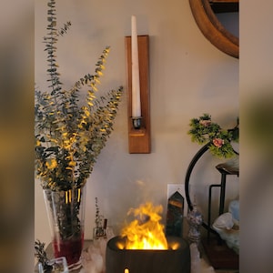Vintage Wood Wall Sconce Candle Holder Wooden Sconce Hanging Candle Holder Victorian Regal Witch Decor