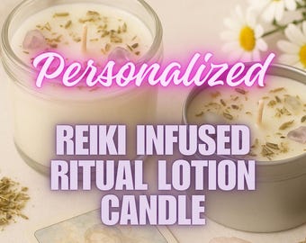 Customized Reiki-Infused Intention Ritual Candle Solid Perfume Soy Wax Energy Healing Candle Lotion Candle