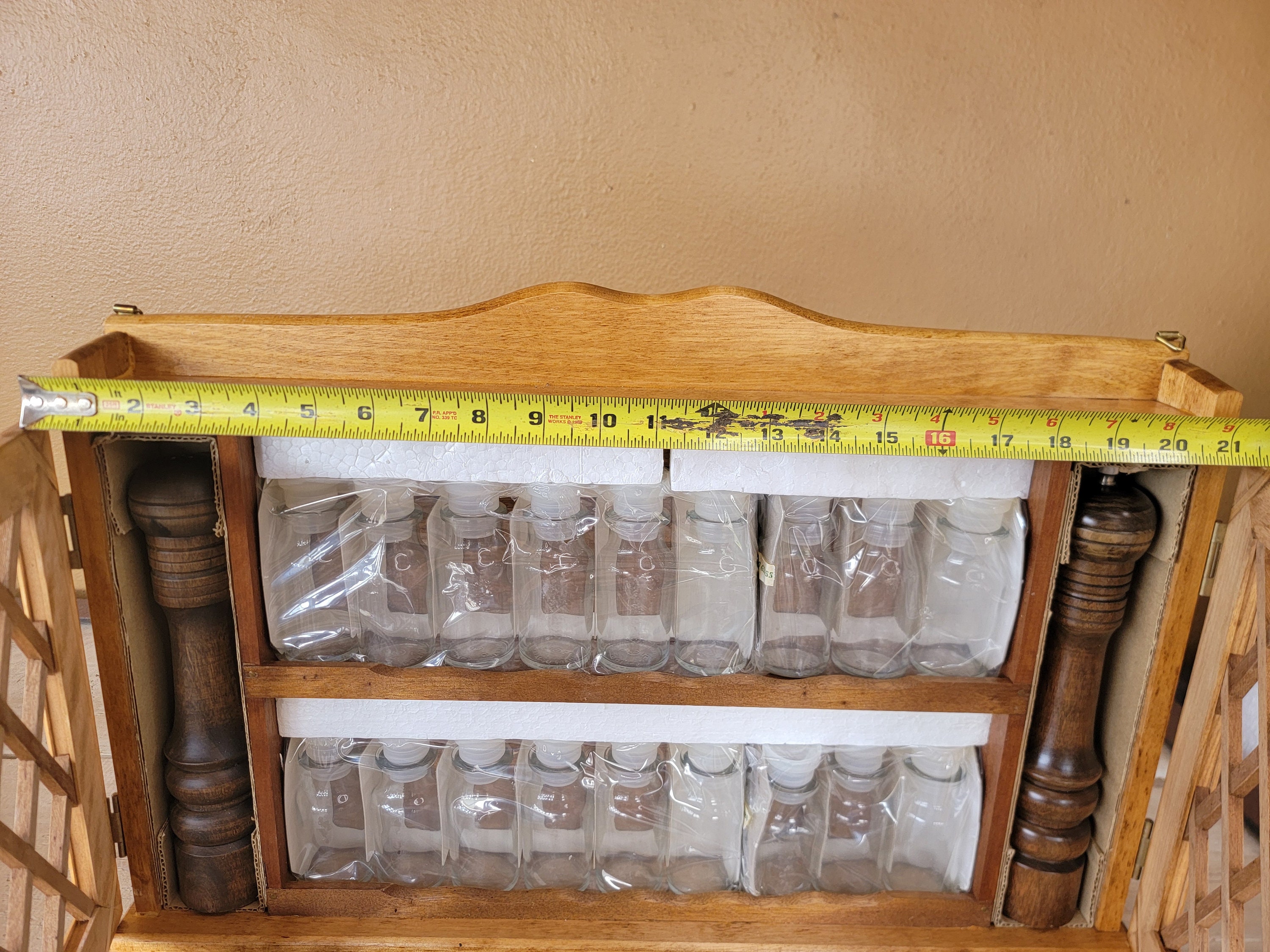 Vintage Apothecary Cabinet Wall Hanging Spice Rack With Jars - Etsy