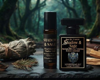 Ritual Perfume "Shadow & Sage" Intentional Perfume for Shadow Work and Meditation Witchy Perfume