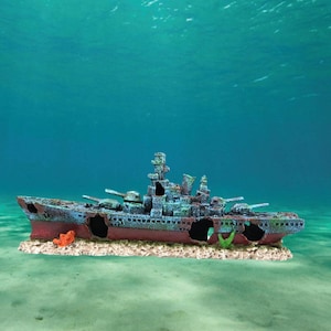 Wrecked ship, Shipwreck decoration, sinked ship, wrecked boat,  Aquarium plants, Aquarium decor, fish tank decor, aquarium, terrarium decor