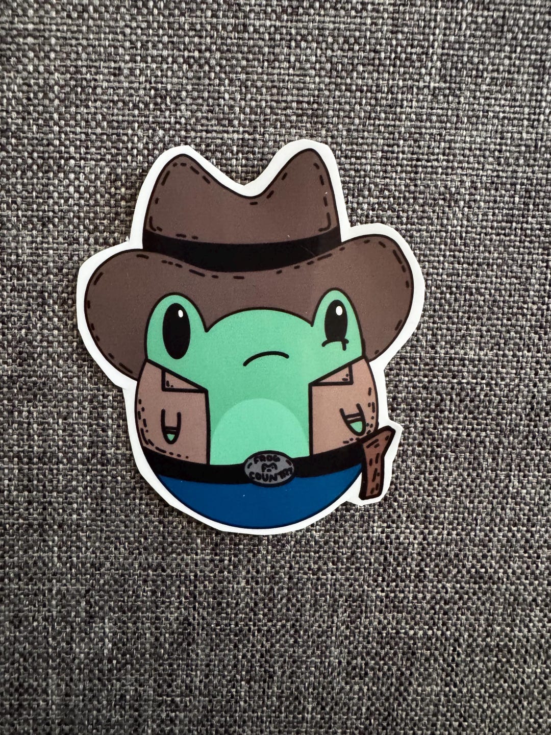 Cowboy Frog Sticker Cowboy Frog Glossy Sticker, Laptop, Waterbottle, Phone Decal - Etsy