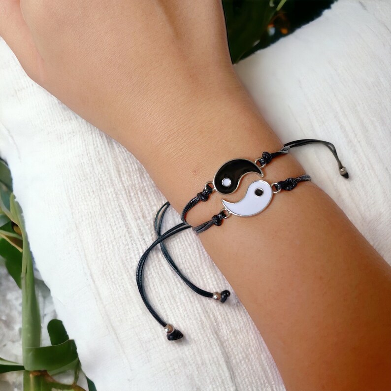 Yin Yang Friendship Braided Bracelet for Christmas Gift for Etsy