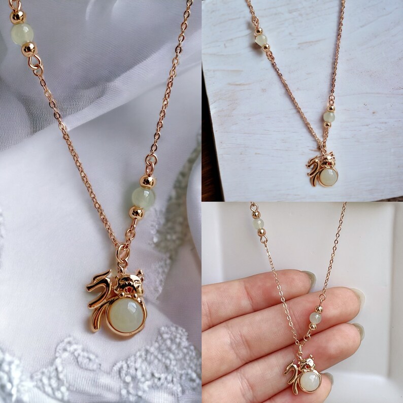 Dragon Jade Necklace 2024 Lunar New Year Zodiac Gemstone Etsy