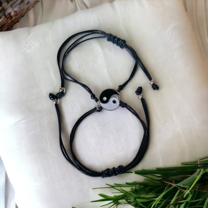 Yin Yang Friendship Braided Bracelet for Christmas Gift for Etsy