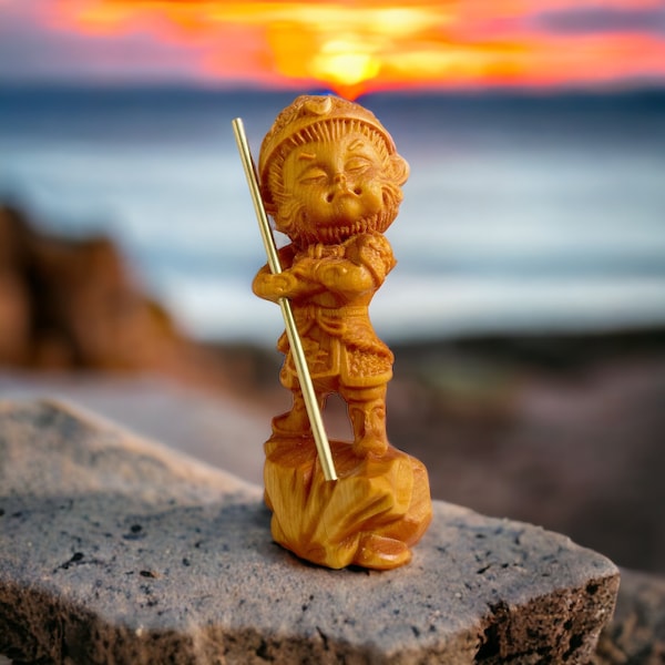 Reise in den Westen Holz Home Decor Lunar New Year Geschenk Sun Wukong Statue Für Housewarminggeschenk Affenkönig Figur