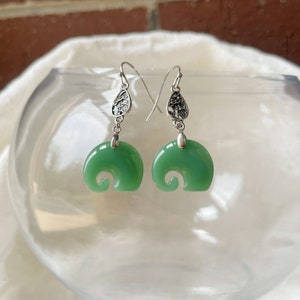 Cute Green Elephant Earrings For Lunar New Year For Mom Elegant Jade Dangles For Get Well Soon Gift For Grandma