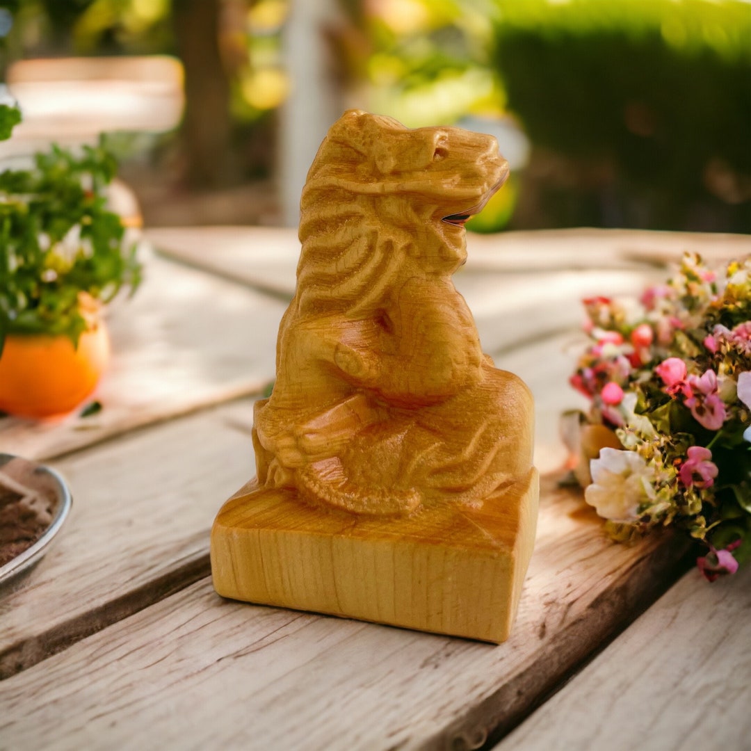 Wood Dragon Home Decor Lunar New Year of the Dragon Chinese Zodiacs