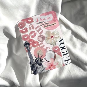 Girly Kindle Paperwhite Einlage: Pinke Sticker-Collage