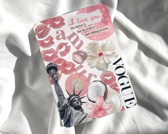 Girly Kindle Paperwhite Insert: Pink Sticker Collage