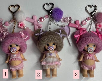 Handmade Sonny Angel Beanie Baby Keychains with Outfits and Charms