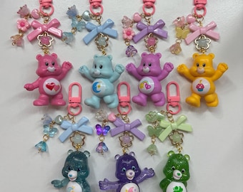 Handmade Care Bears Keychains with Charms