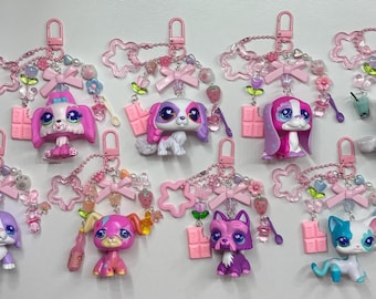 Handmade Littlest Pet Shop Like Nastya Keychains with Charms