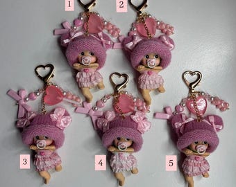 Handmade Sonny Angel Beanie Baby Hipper Keychains with Outfit and Charms