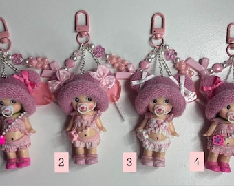 Handmade Sonny Angel Beanie Baby Keychains with Outfits and Purses