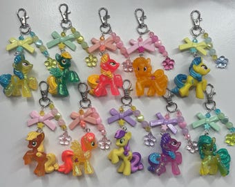 Handmade My Little Pony Keychains with Charms