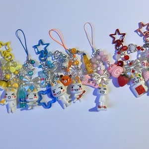 HANDMADE game PHONE CHARMS and keychains, y2k , game character, 10 types to choose from, anime , gaming , kawaii , accessories,handmade