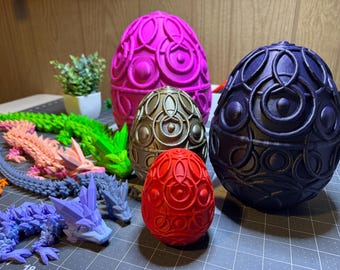3D Printed Crystal Dragon: Articulated Figurine & Dragon Egg
