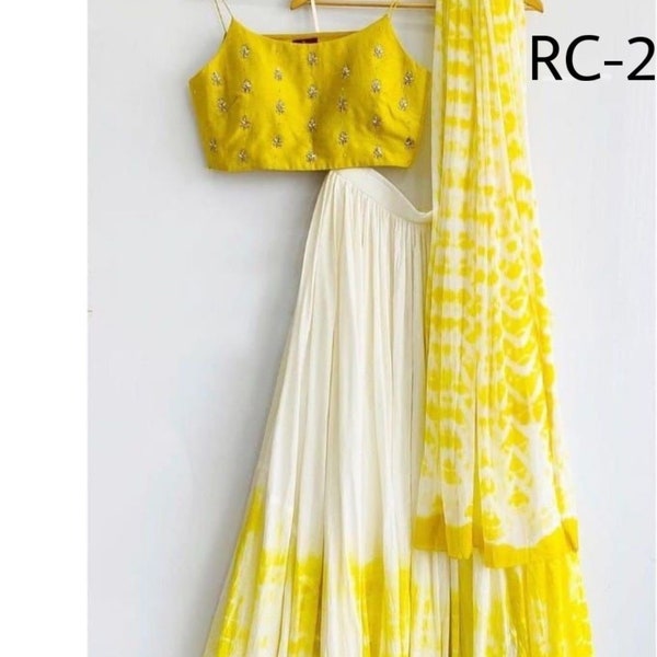 Yellow Lehenga Choli For Women indian Designer Wedding Wear Lengha Haldi Function Wear bridal Style Chaniya choli Reception Wear lehengas