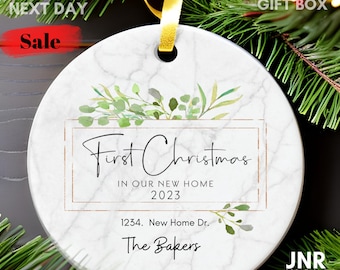 Christmas Ornament - New Home - Personalized - First Home Christmas Ornament - Our First Home Ornament - New Home Green Ornament