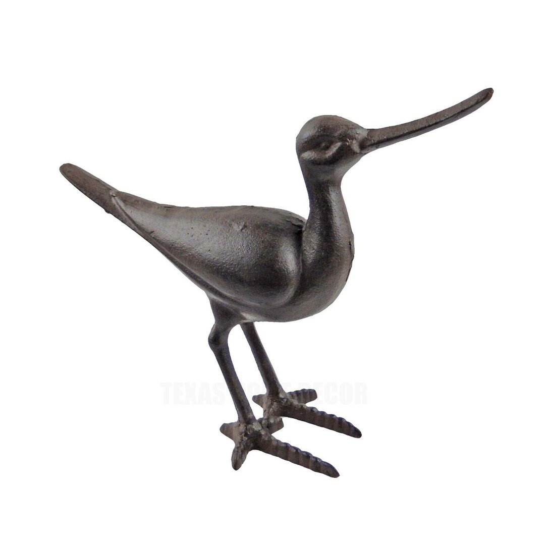 Cast Iron Shore Bird Figurine Statue Nautical Home Garden Pond Etsy