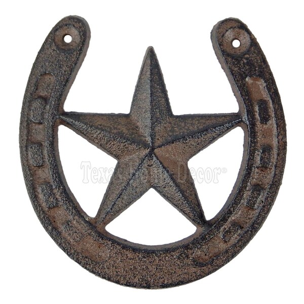 Vtg Cast Iron Horseshoe Wall Hanging, Door Wreath, 15, Barn Decor