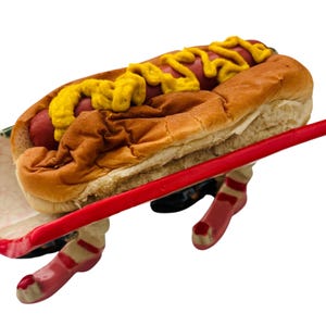 Handmade Ceramic Hot Dog Holder Wicked-Inspired Appetizer Tray on Heels