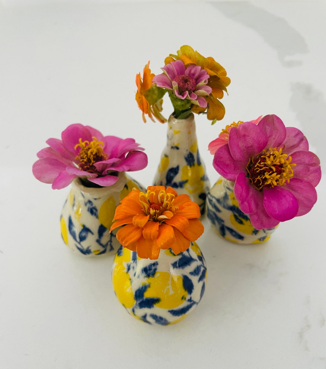 Vases Mini Ceramic Bud Vases Set of 4 Etsy