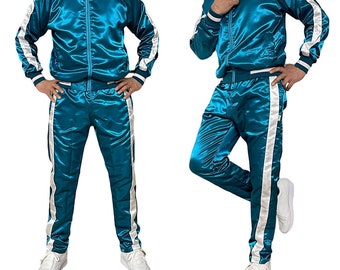 Satin Nylon Sport Jogging Suit made of shiny Nylon
