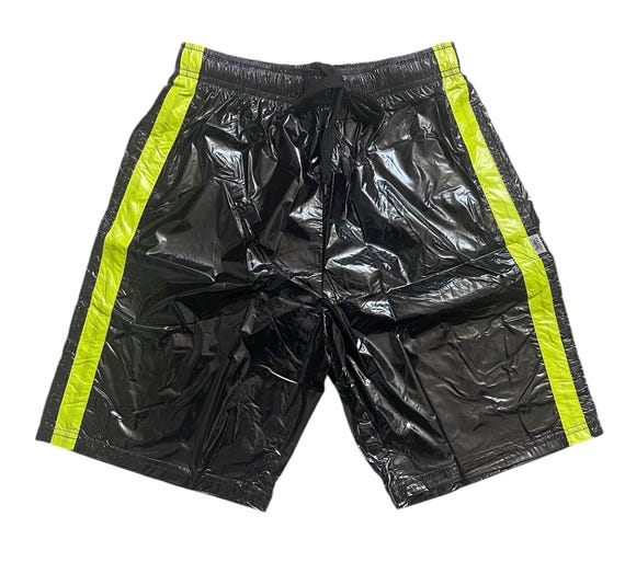 Black pu shorts best sale