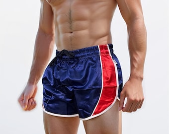 Men’s Glossy Satin Fitness Shorts – Lightweight Sport & Training Performance Short