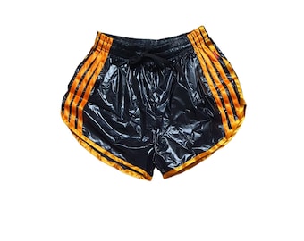 Short Sprinter brillant : Short de sport en nylon PU noir