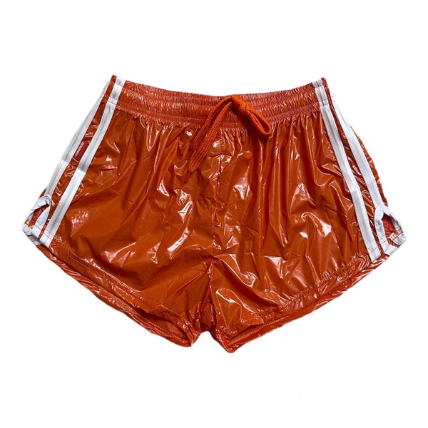 Short de sprint de sport en nylon PU avec short rétro élastique