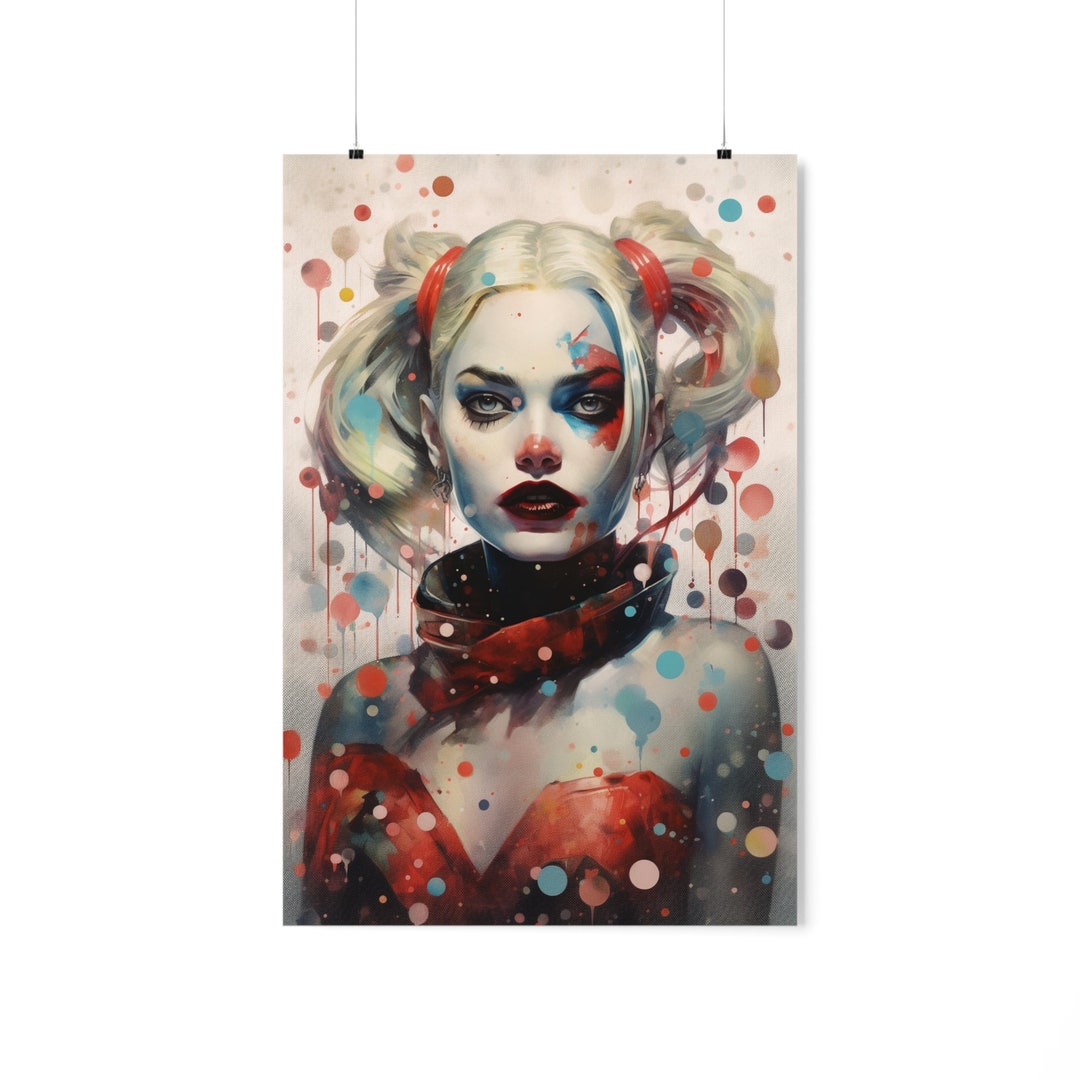 Harley Quinn Poster Art Harley Poster Harley Quinn Wall Art Etsy