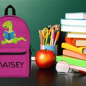 Individuelle Büchertasche | Personalisierte Tasche | Büchertasche | Zurück in die Schule | Kinder Schulrucksack | Dinosaurier Tasche | Personalisiertes Geschenk Schultüte