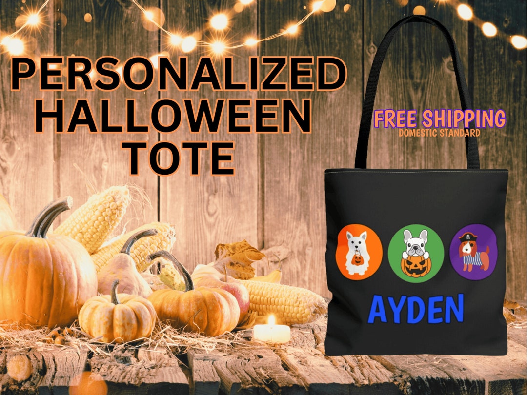 Personalized Bag | Trick or Treat Bag | Halloween Tote Bag | Custom ...