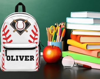 Personalized Baseball Backpack: Kids School Bag, USA Assembled