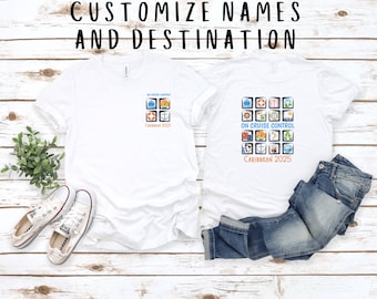 Personlig kryssnings-T-shirt: Anpassad familjesemestergrupps-T-shirt