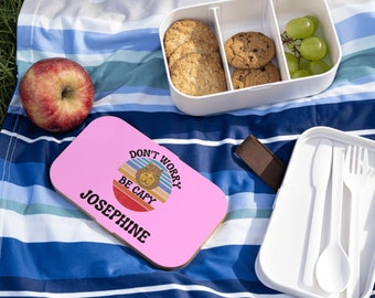 Personalized Capybara Bento Box: Kids School Lunch Container