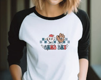 Baseball 3/4 Sleeve Tee: Game Day Softball Mom Shirt