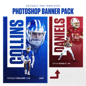 Senior Banner PSD Paket | 2 bearbeitbare Photoshop-Vorlagen | 24 "x 36" Banner