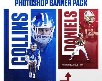 Senior Banners PSD Pack | 2 Editable Photoshop Templates | 24"x36" Banner