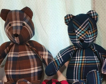 Memory Bears Made From Loved Ones Clothing