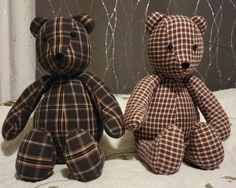 Memorial Bears Made With Loved Ones Clothing