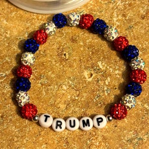 President Trump Beaded Bracelet | Trump Bracelet | Make America Great Again Bracelet | Trump 2024 | 2024 Election Trump 24 | MAGA