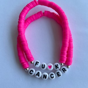Breast Cancer Beaded Bracelet